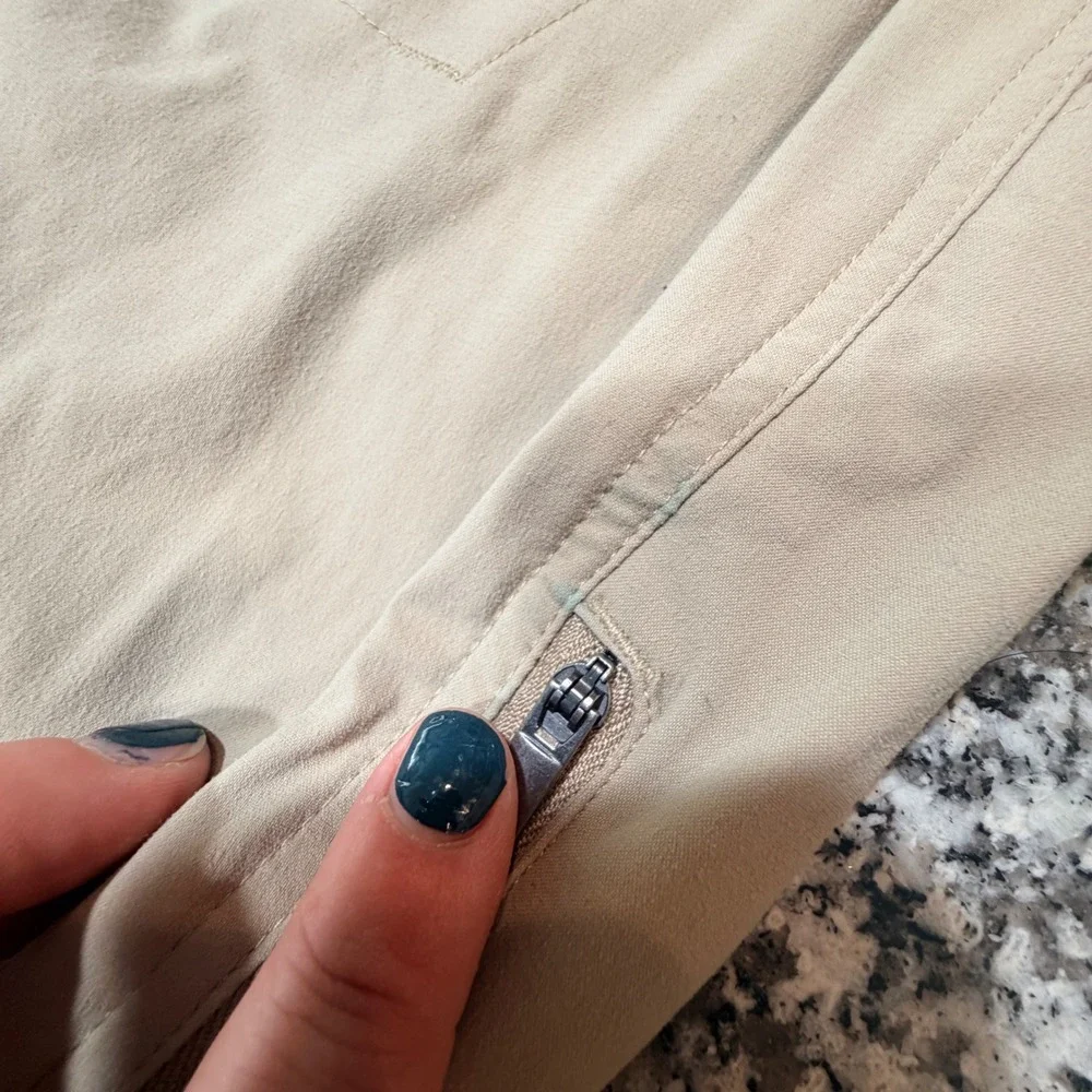 Columbia Trail Hiking Pants Water Resistant Womens 8 Short Tan Stretch Gorpcore